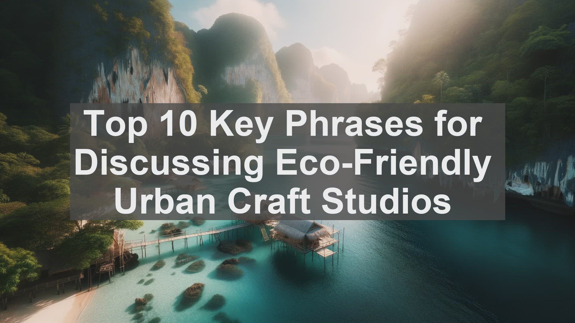 'Video thumbnail for Top 10 Key Phrases for Discussing EcoFriendly Urban Craft Studios'