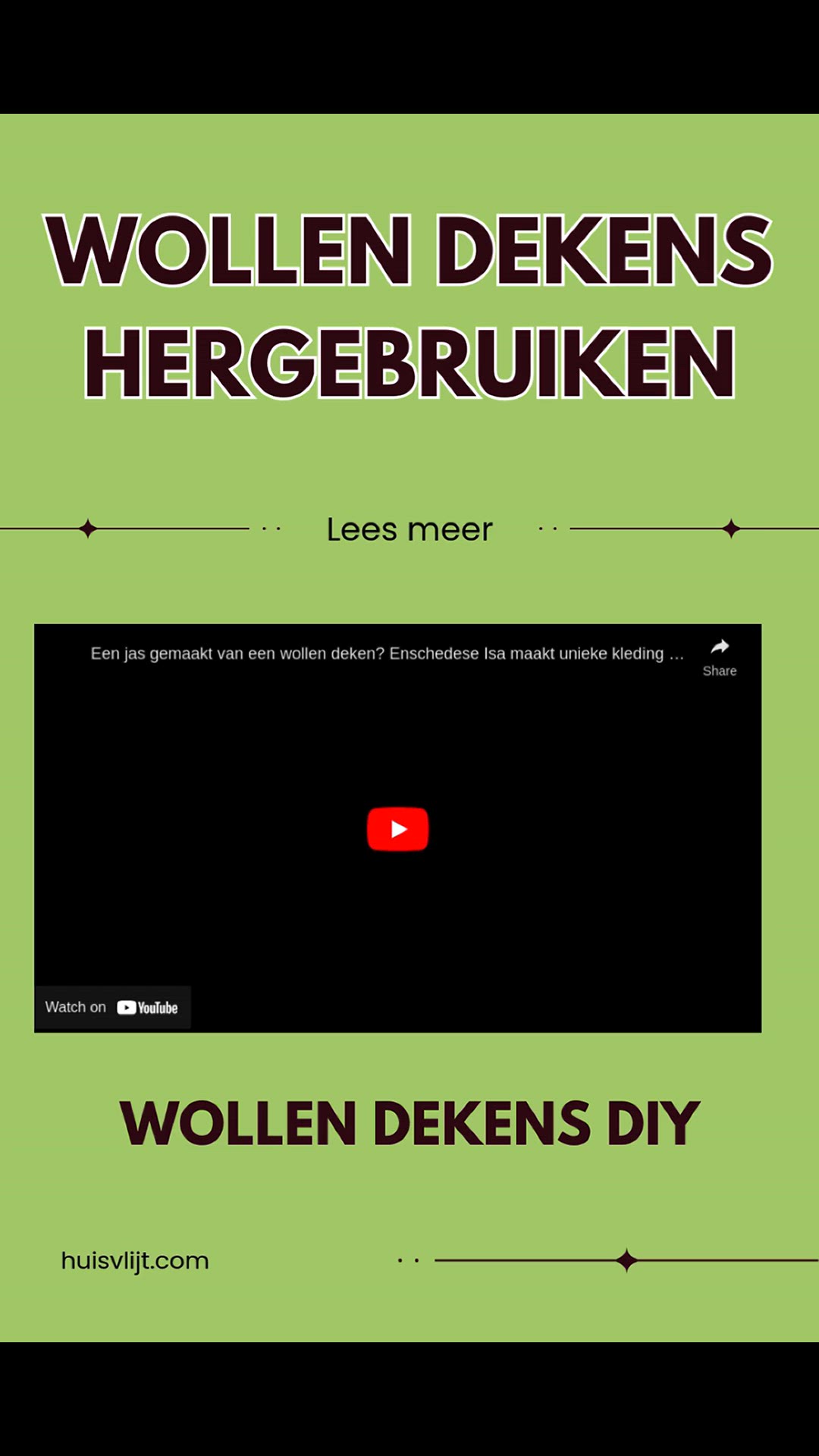 Video thumbnail for Wollen dekens hergebruiken