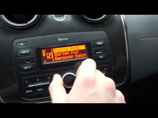 Video thumbnail for How to Check Contacts Book on Car Radio in Dacia Sandero ( 2011 - 2020 ) - Find Phone Contacts Book