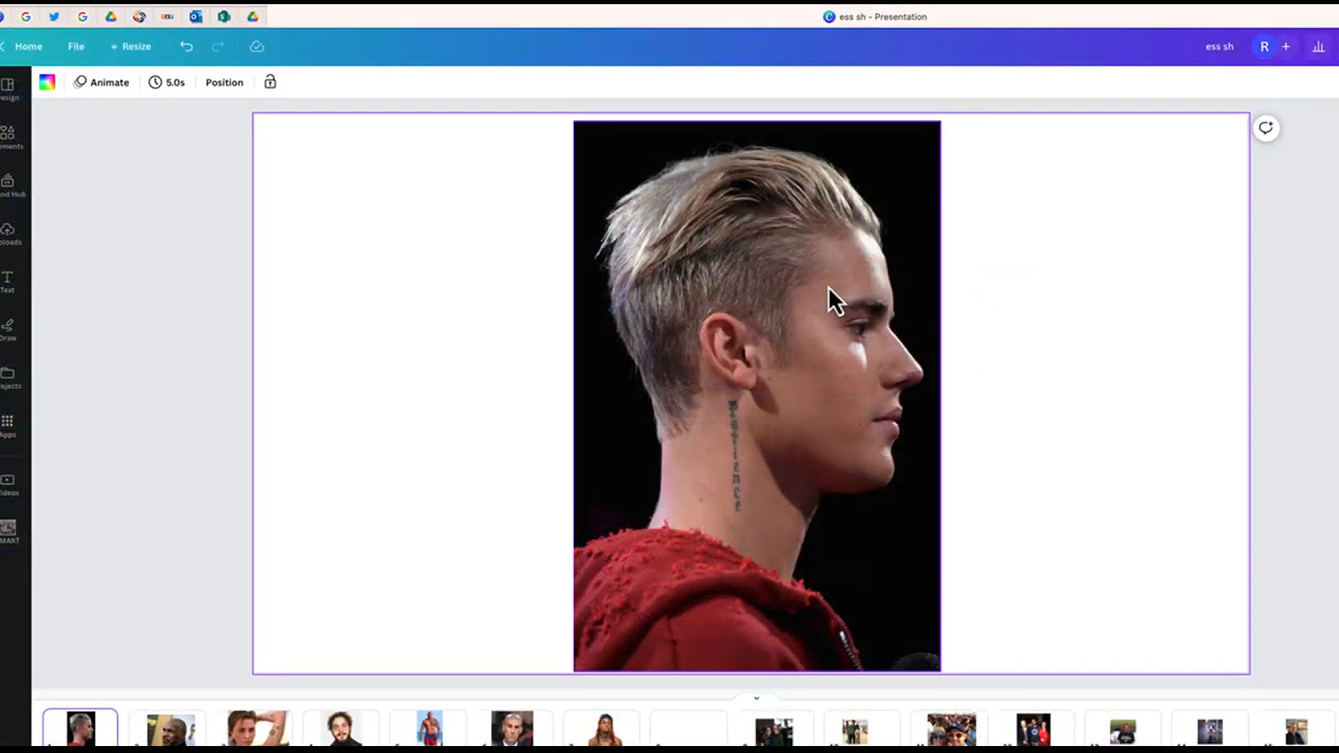 'Video thumbnail for Canva Magic Eraser_ Removing Tattoos from Celebrity Photos'