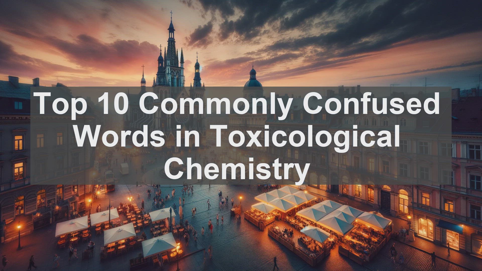 'Video thumbnail for Top 10 Commonly Confused Words in Toxicological Chemistry'