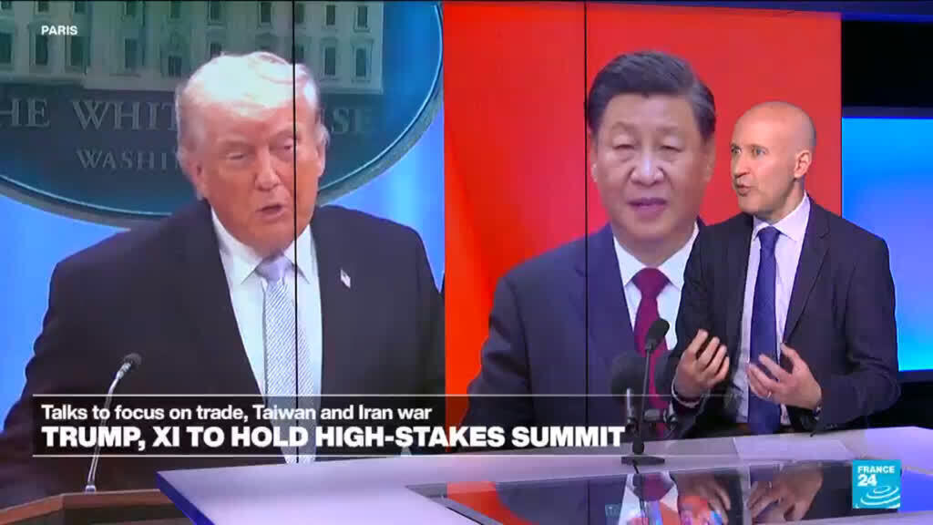 Video thumbnail for Trump set to meet with Xi in Beijing as war and inflation weigh on his presidency