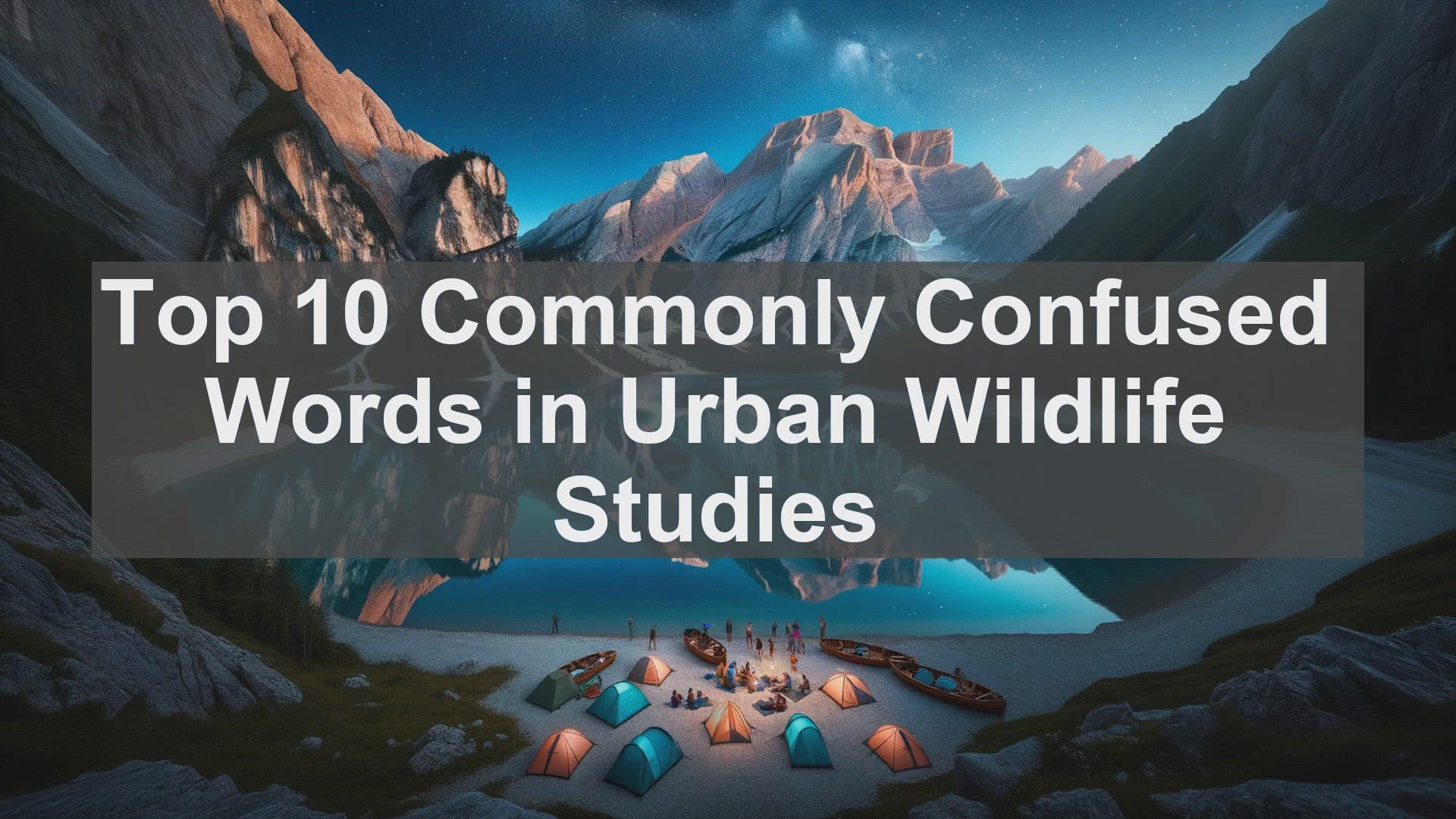 'Video thumbnail for Top 10 Commonly Confused Words in Urban Wildlife Studies'