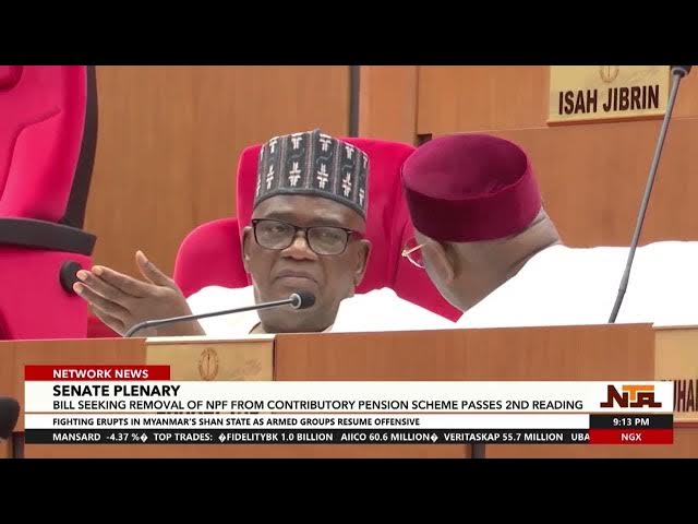 Video thumbnail for Bill Seeking Removal of NPF From Contributory Pension Scheme Passes 2nd Reading | 4 July 2024 | NTA