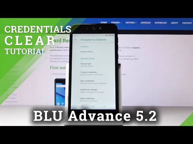 Video thumbnail for How to Clear Credentials in BLU Advance 5.2 – Remove Certificates