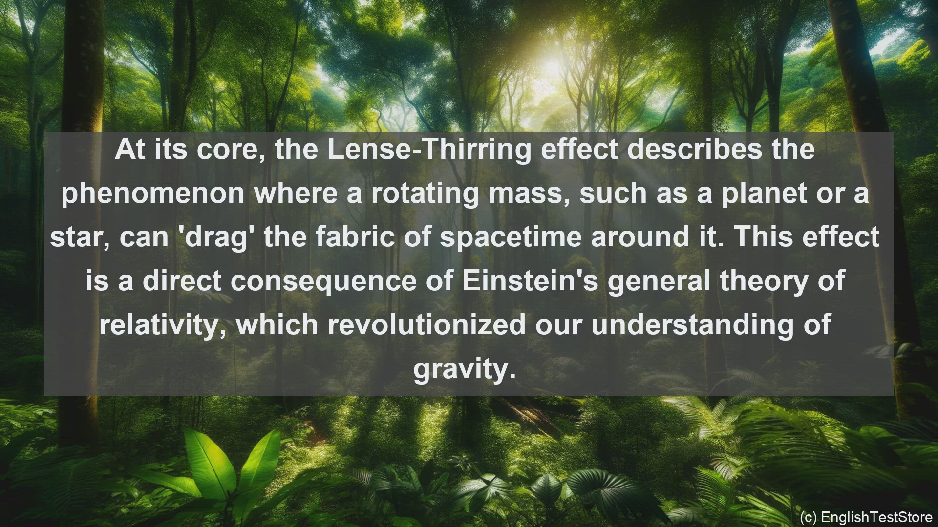 'Video thumbnail for Lense thirring effect in science  definition and examples'
