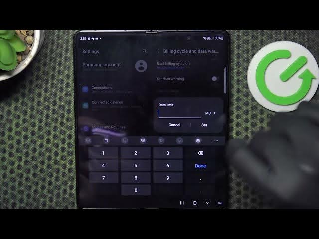 Video thumbnail for How to Set a Mobile Data Usage Limit on SAMSUNG Galaxy Z Fold5 - Restricting Cellular Data Usage