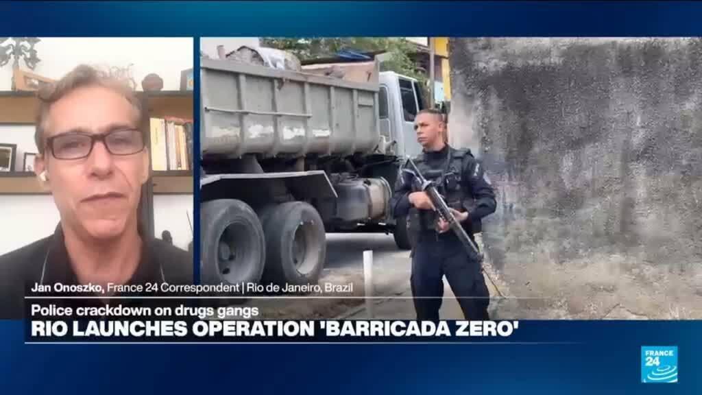 Video thumbnail for Brazil lauches operation 'Barricada Zero': Police crackdown on drug gangs
