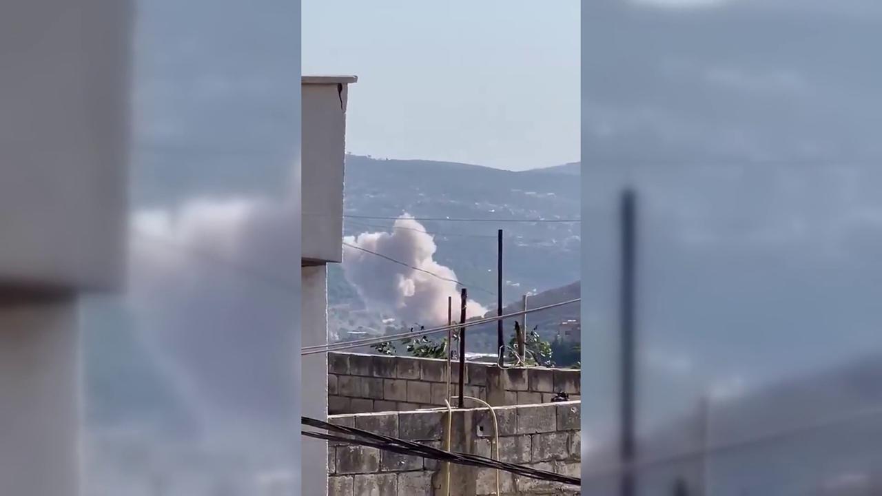 Video thumbnail for Lebanon: Israeli Demolition Explosion in Southern Lebanon.