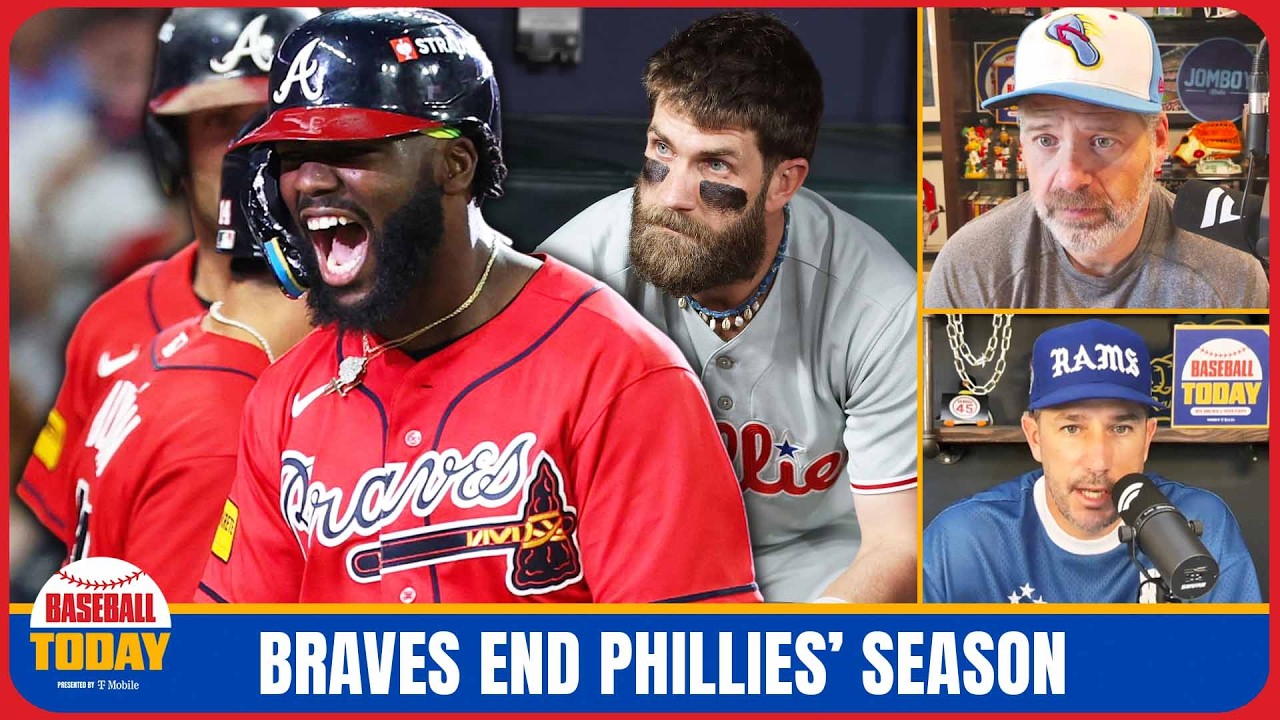 Video thumbnail for Braves end the Phillies season... MLB division series are next! | Baseball Today