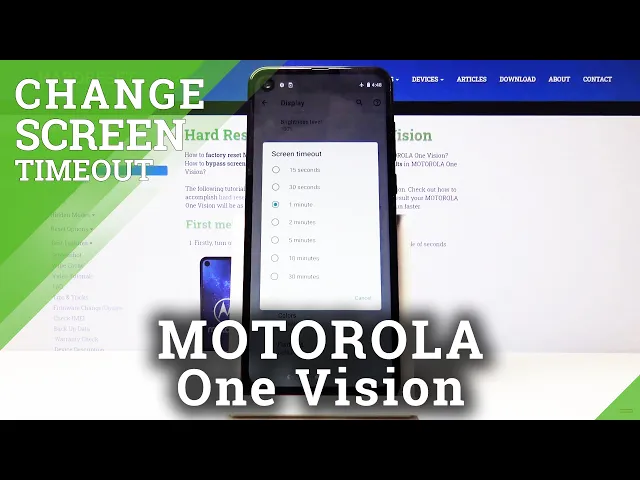 Video thumbnail for Motorola One Vision   Screen Timeout