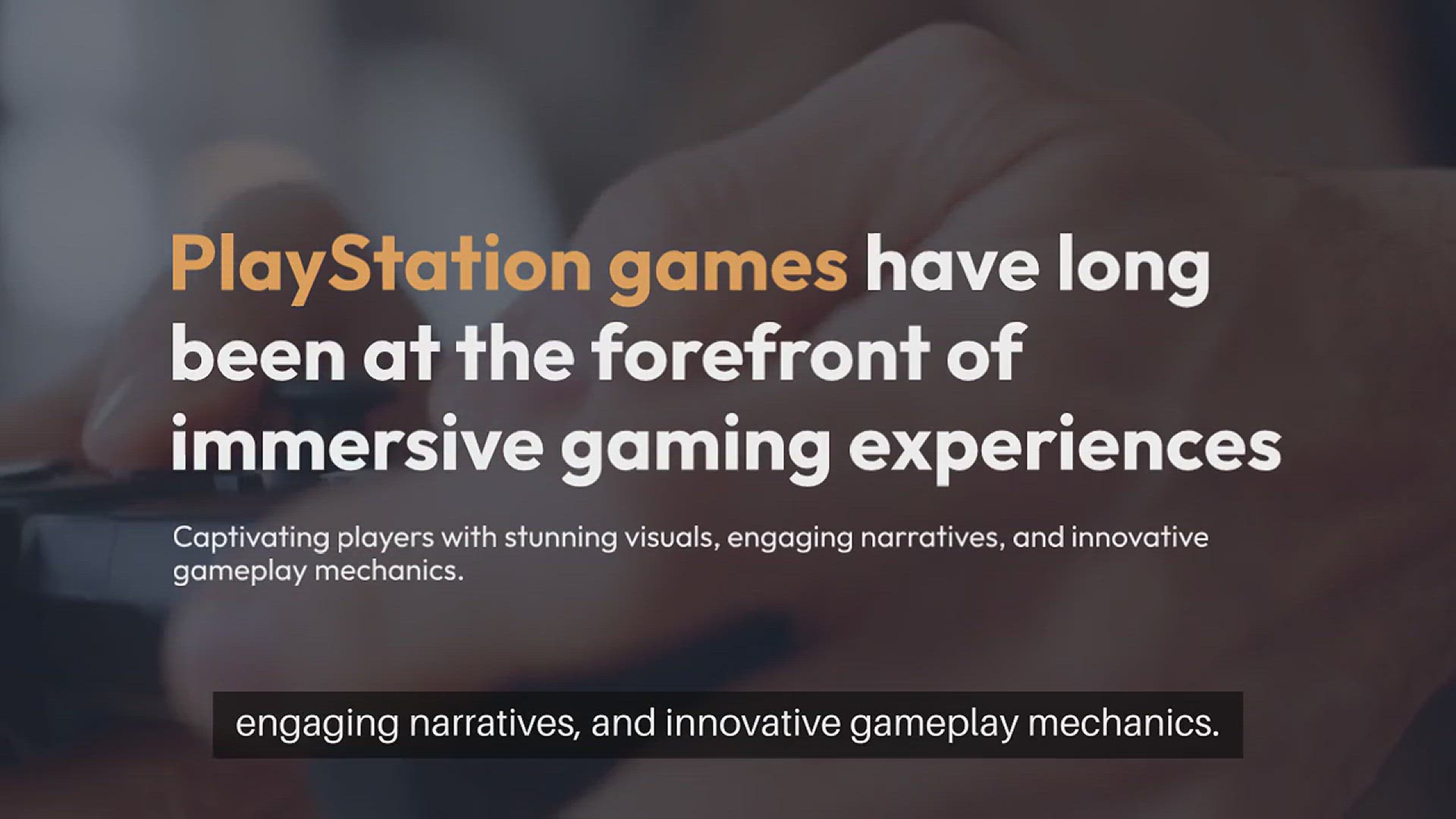 'Video thumbnail for PlayStation Game Immersion'