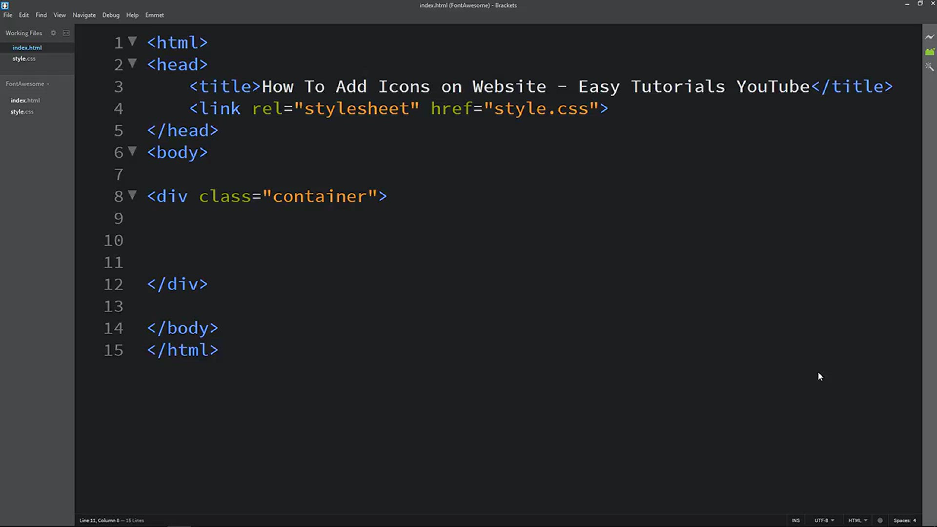 'Video thumbnail for How To Add Icons on HTML Website _ Add Font Awesome Icons on website'