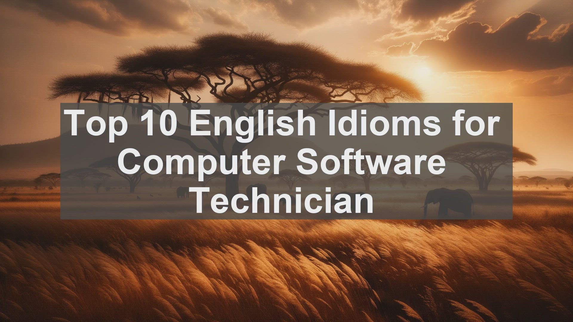 'Video thumbnail for Top 10 English Idioms for Computer Software Technician'