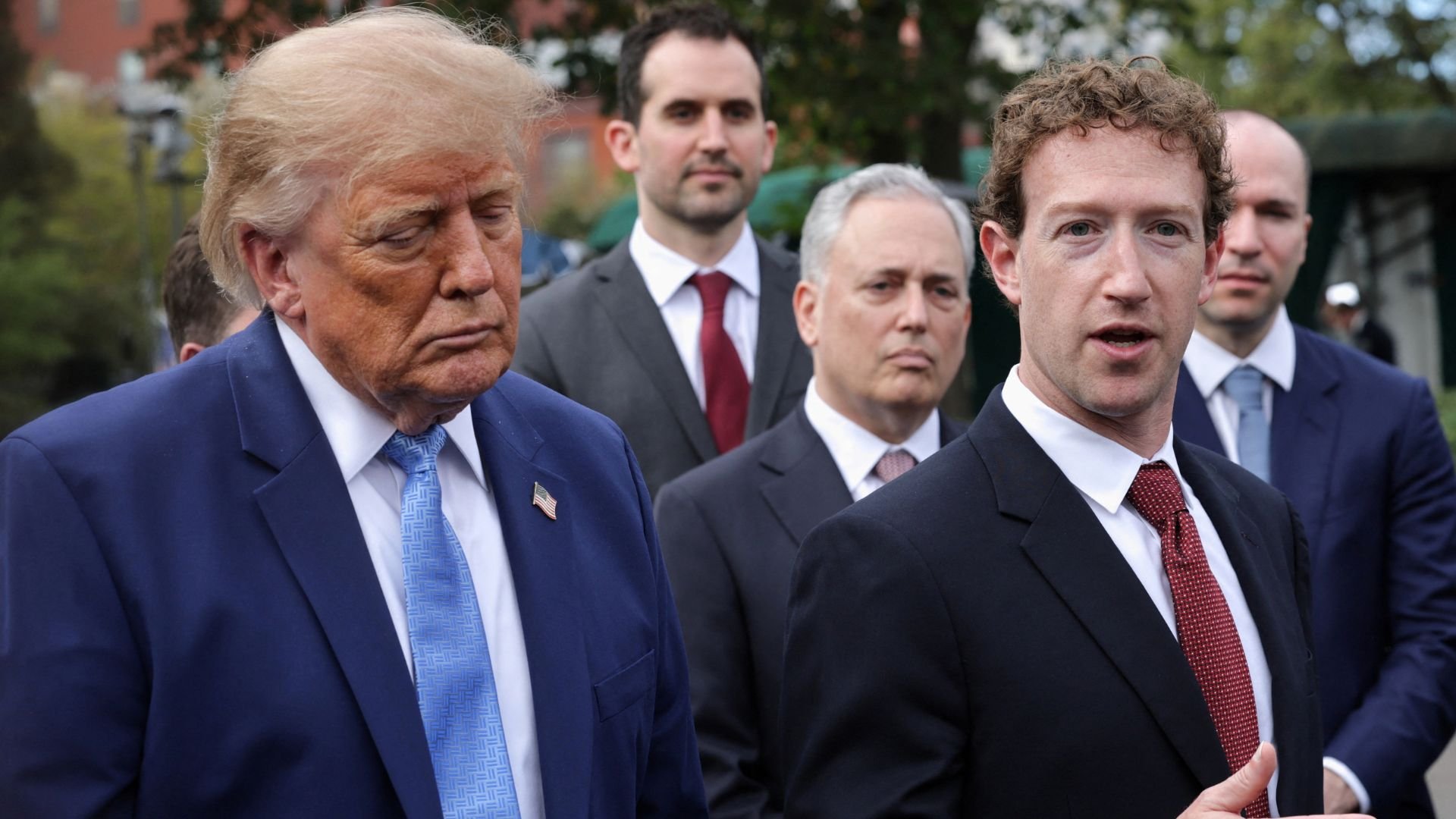 Video thumbnail for Trump, tech bosses sign voluntary pact pledging ‘robust’ AI safeguards