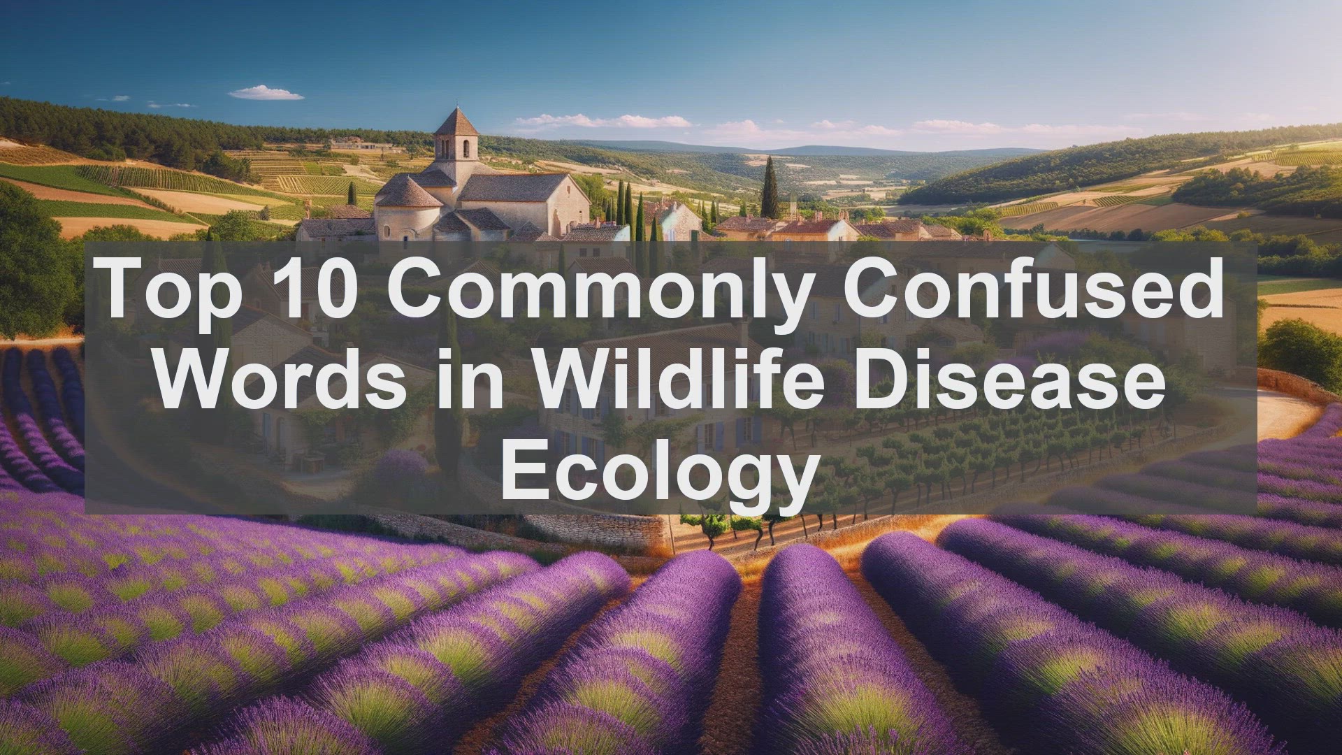 'Video thumbnail for Top 10 Commonly Confused Words in Wildlife Disease Ecology'