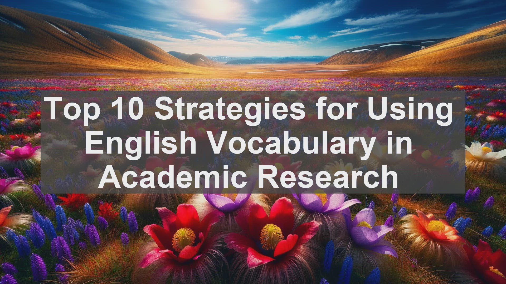 'Video thumbnail for Top 10 Strategies for Using English Vocabulary in Academic Research'
