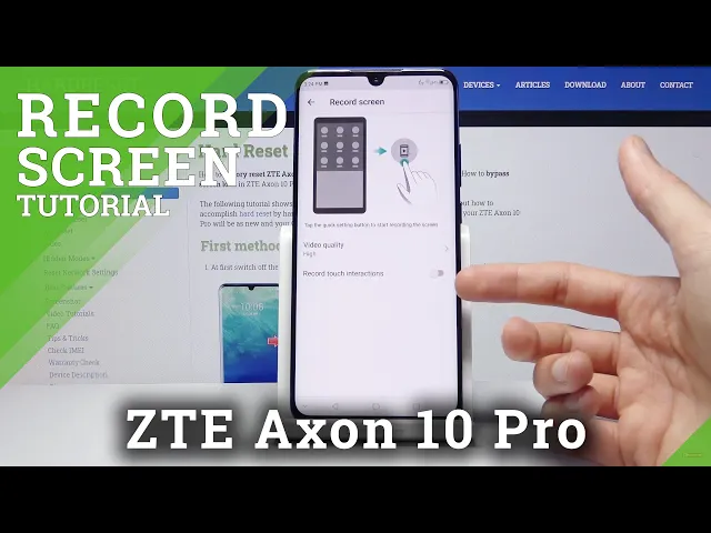 Video thumbnail for How to Record Screen on ZTE Axon 10 Pro – Screen Recorder