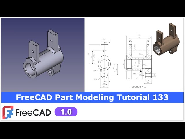 Video thumbnail for FreeCAD Part Modeling Tutorial 133 | FreeCAD Tutorial | 3D Modeling Tutorial | FreeCAD Community