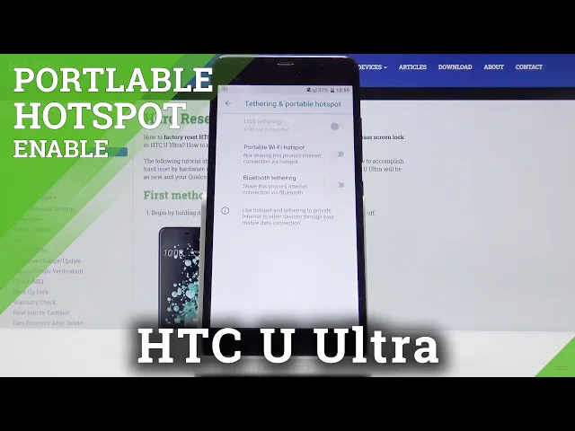 Video thumbnail for How to Activate Portable Hotspot in HTC U Ultra - Network Sharing