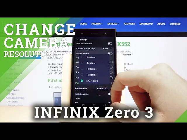 Video thumbnail for How to Change Photo Size in INFINIX Zero 3 -  Select Photo Measurements