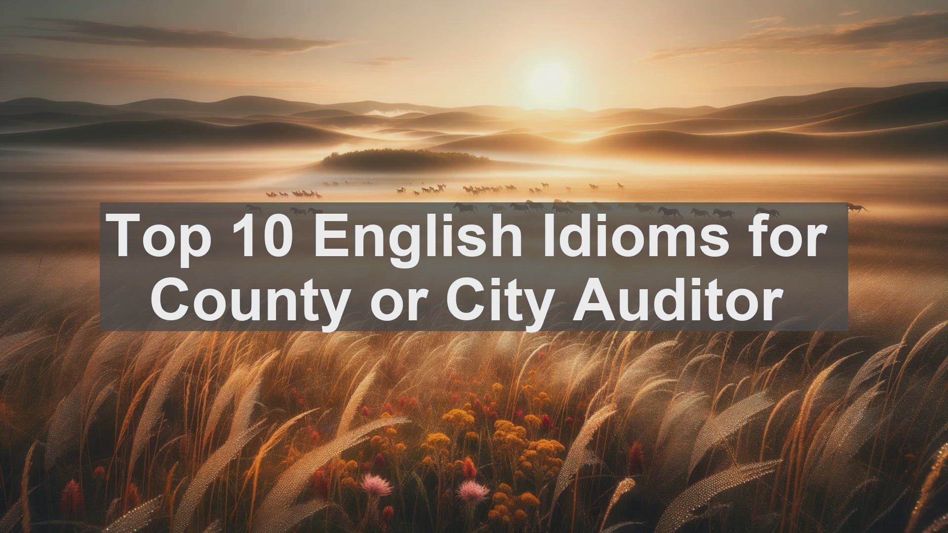 'Video thumbnail for Top 10 English Idioms for County or City Auditor'