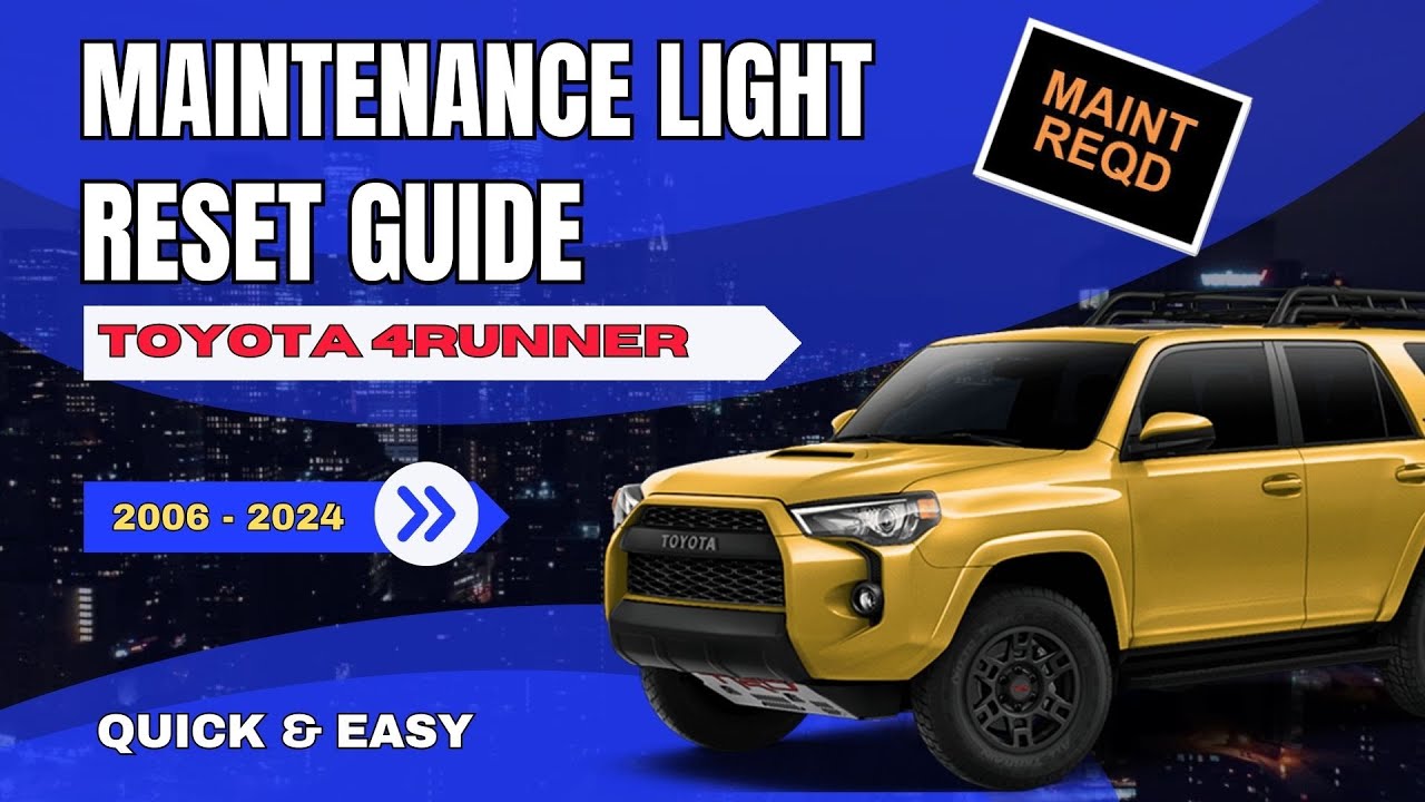Video thumbnail for Must-Know Hack: Resetting Oil Maintenance Light on 2006-2024 Toyota 4Runner Demystified!