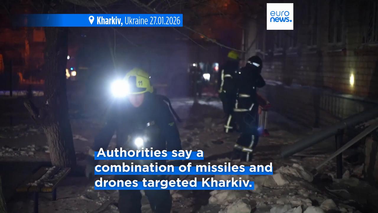 Video thumbnail for At least three killed in Russian strike on Odesa as Zelenskyy urges speedier diplomacy