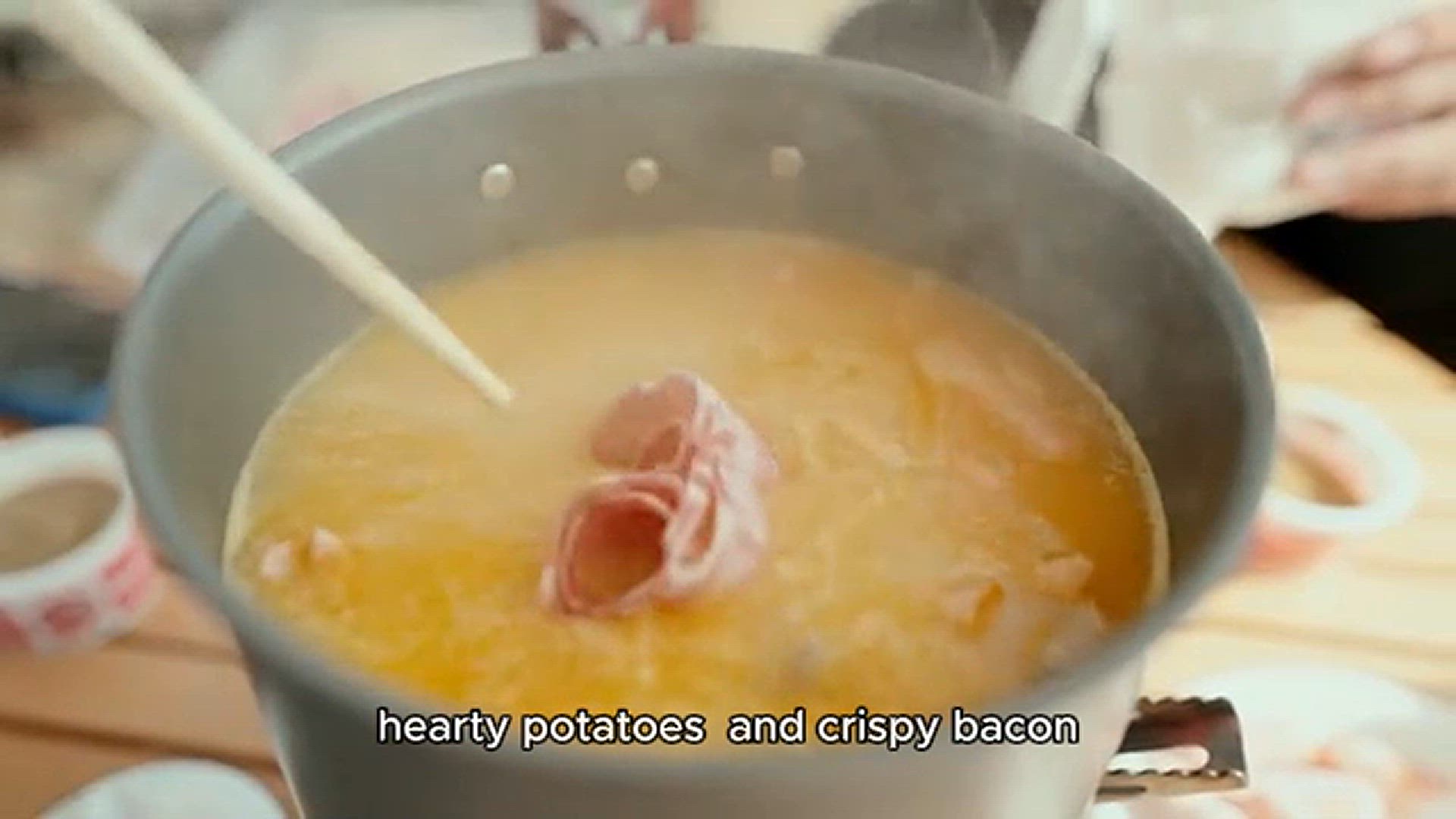 Video thumbnail for Creamy Potato Soup with Bacon