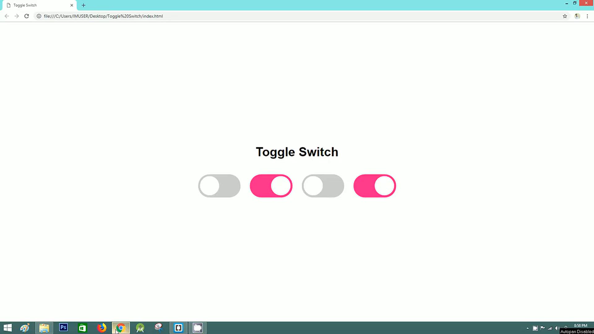 'Video thumbnail for CSS Toggle Switch _ On Off Button Design Using HTML And CSS _ 4 Minutes Tutorial'