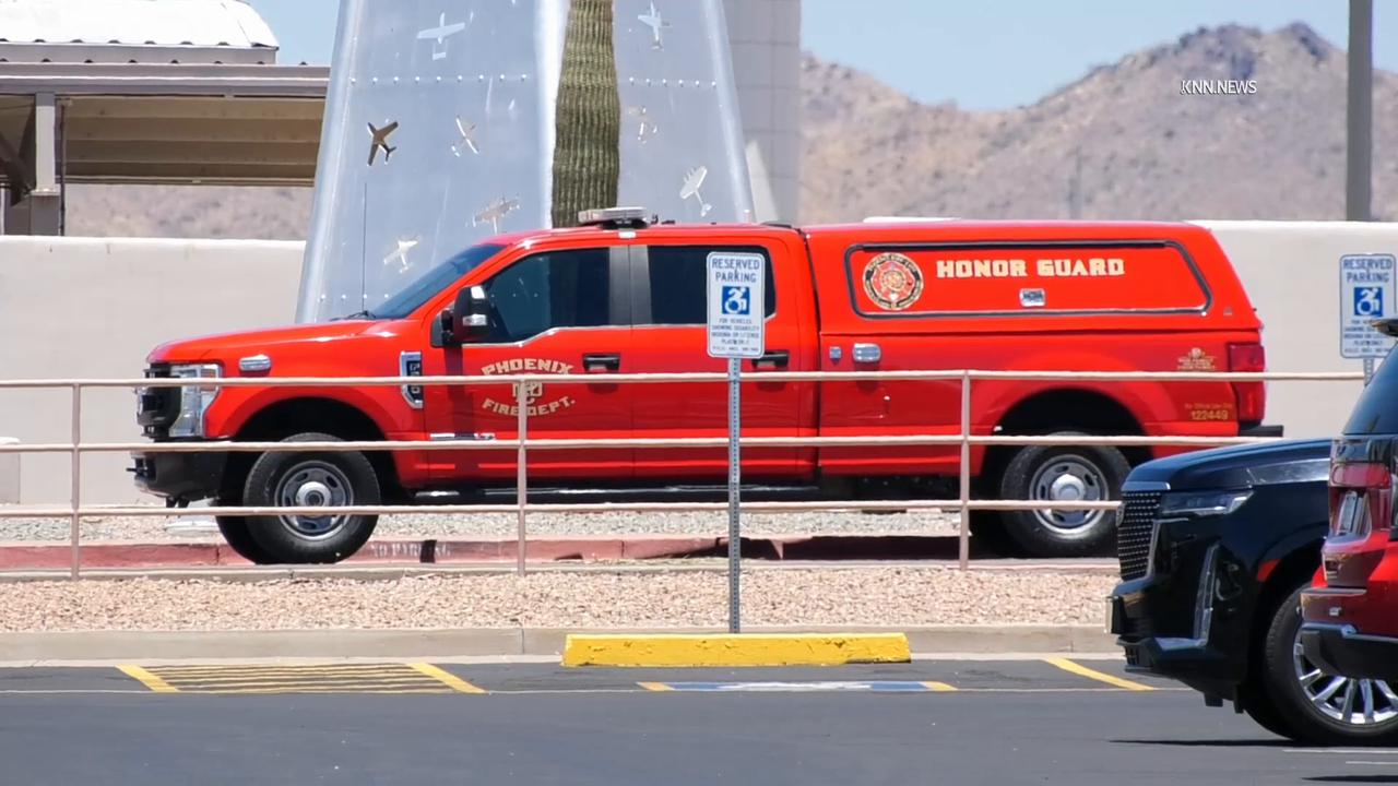 Video thumbnail for US, Phoenix: Phoenix Body Of Wildland Firefighter Killed in Colorado Returns to Arizona.