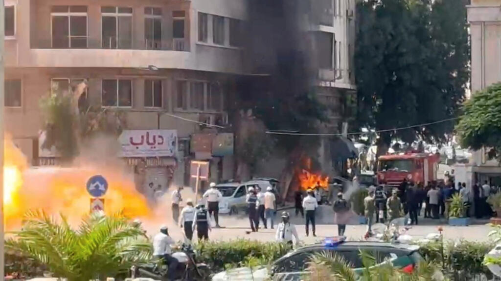 Video thumbnail for Explosions heard near Macron's Damascus hotel amid high-risk, landmark visit