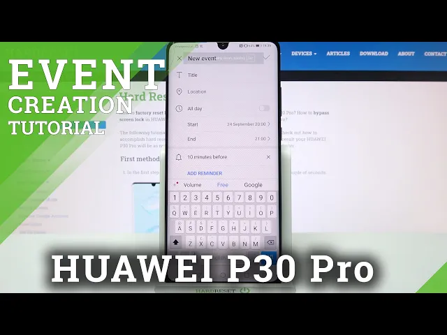 Video thumbnail for Create Reminder and Add Event to Calendar - HUAWEI P30 Pro