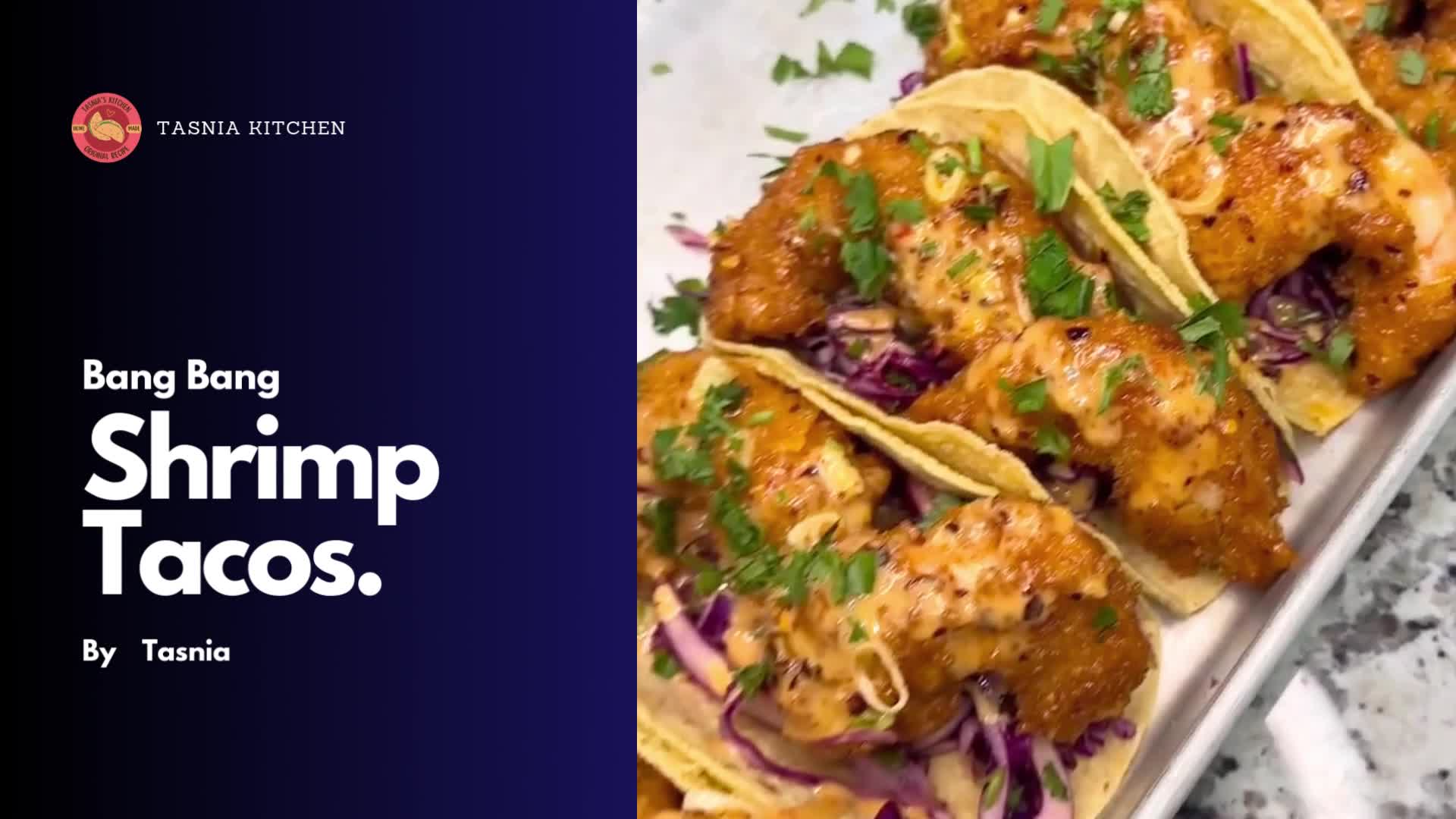 Video thumbnail for Easy Bang Bang Shrimp Tacos – Better Than Takeout!