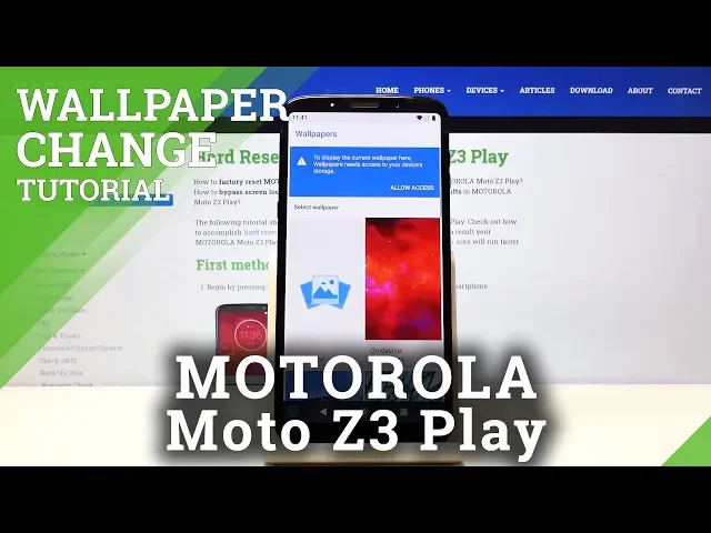 Video thumbnail for How to Change Wallpaper in MOTOROLA Moto Z3 Play – Refresh Screen Look
