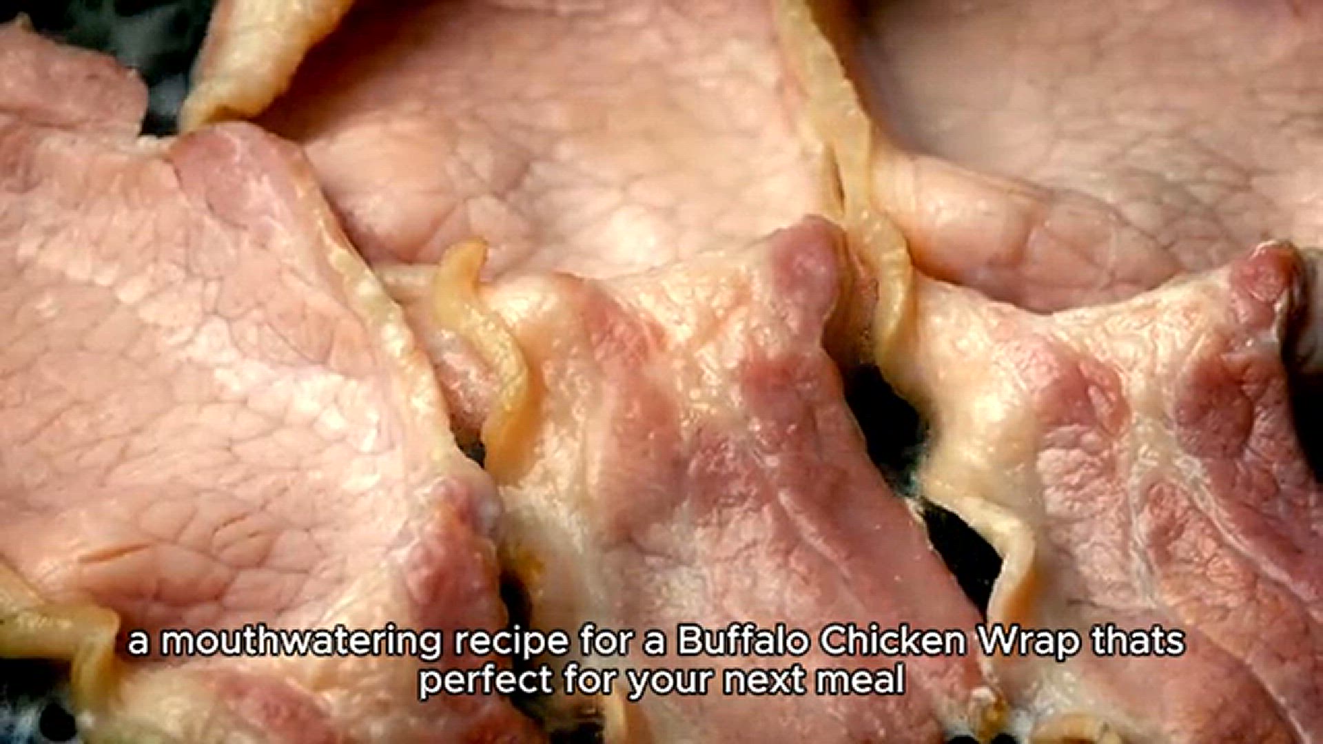 'Video thumbnail for Buffalo chicken wrap recipe'