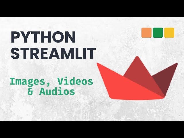 Video thumbnail for Streamlit with Python: How to Display Images, Videos and Audios in Streamlit