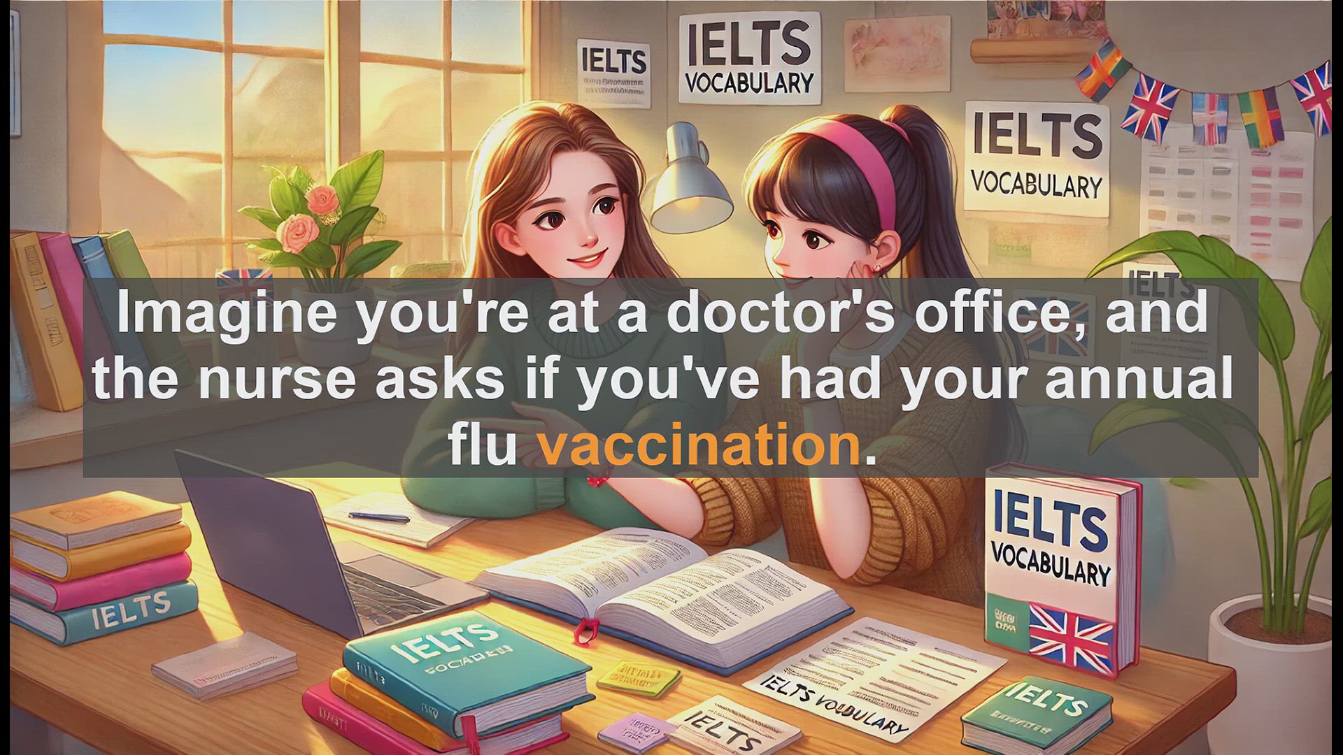 'Video thumbnail for 2500 Must Know IELTS 6.5 Vocabulary - Understanding 'Vaccination': Key Medical Term for IELTS'