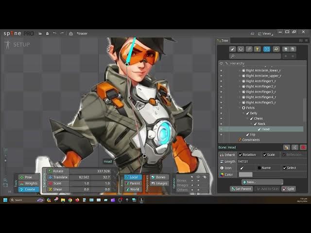 Video thumbnail for Spine 2d tutorial Full rigging process 02