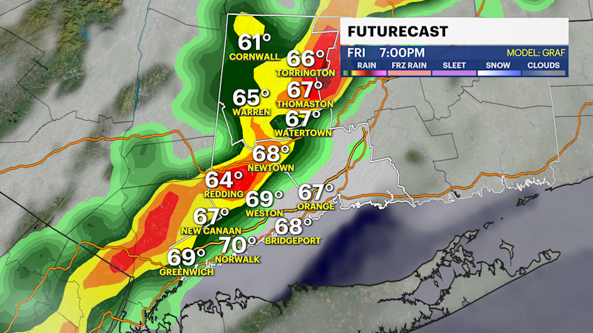 Video thumbnail for Temperature swings high and low through the weekend in Connecticut with breezy storms ahead on Friday
