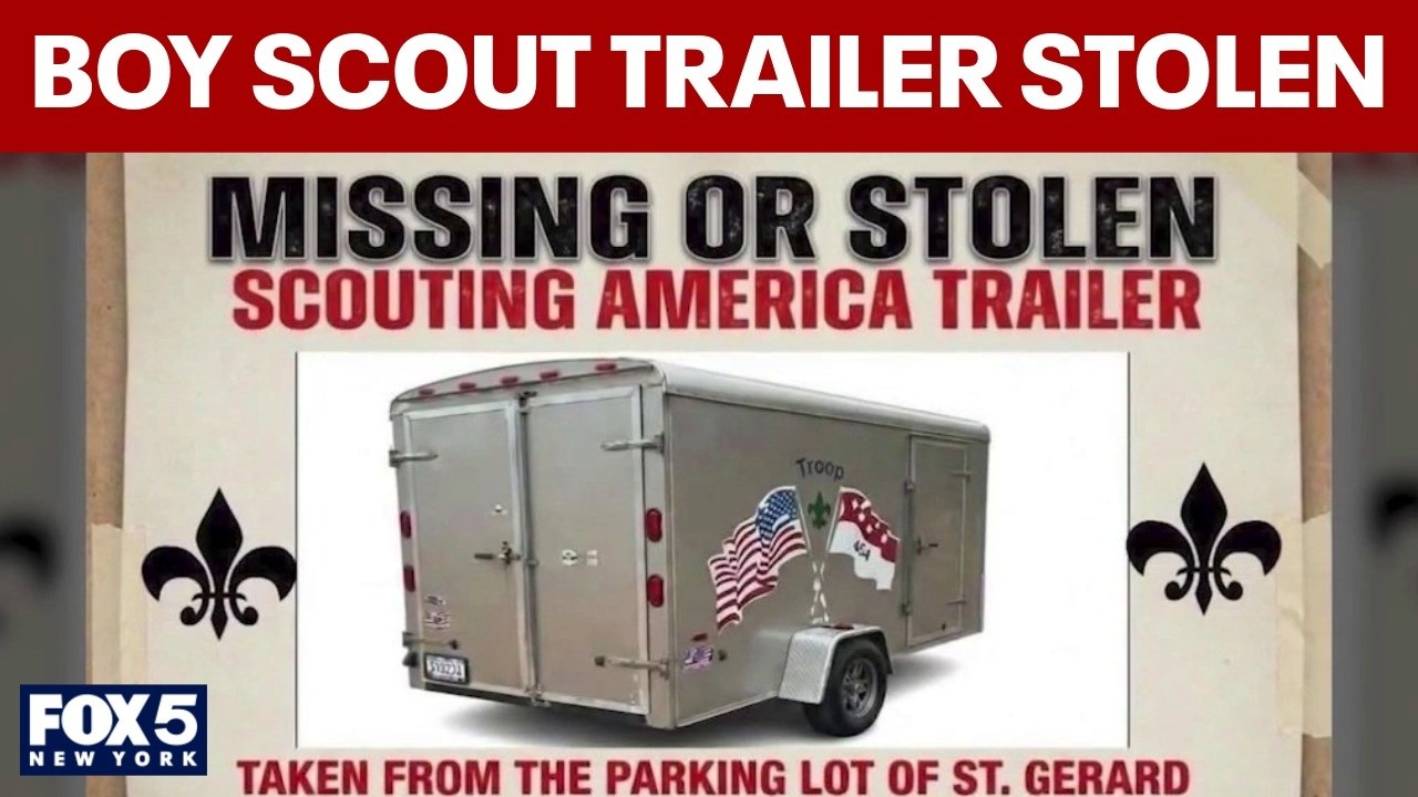 Video thumbnail for Boy Scout trailer stolen from a church parking lot on Long Island