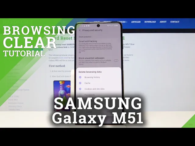 Video thumbnail for Clear Browsing Data on SAMSUNG Galaxy M51 - Remove All Browsing Details