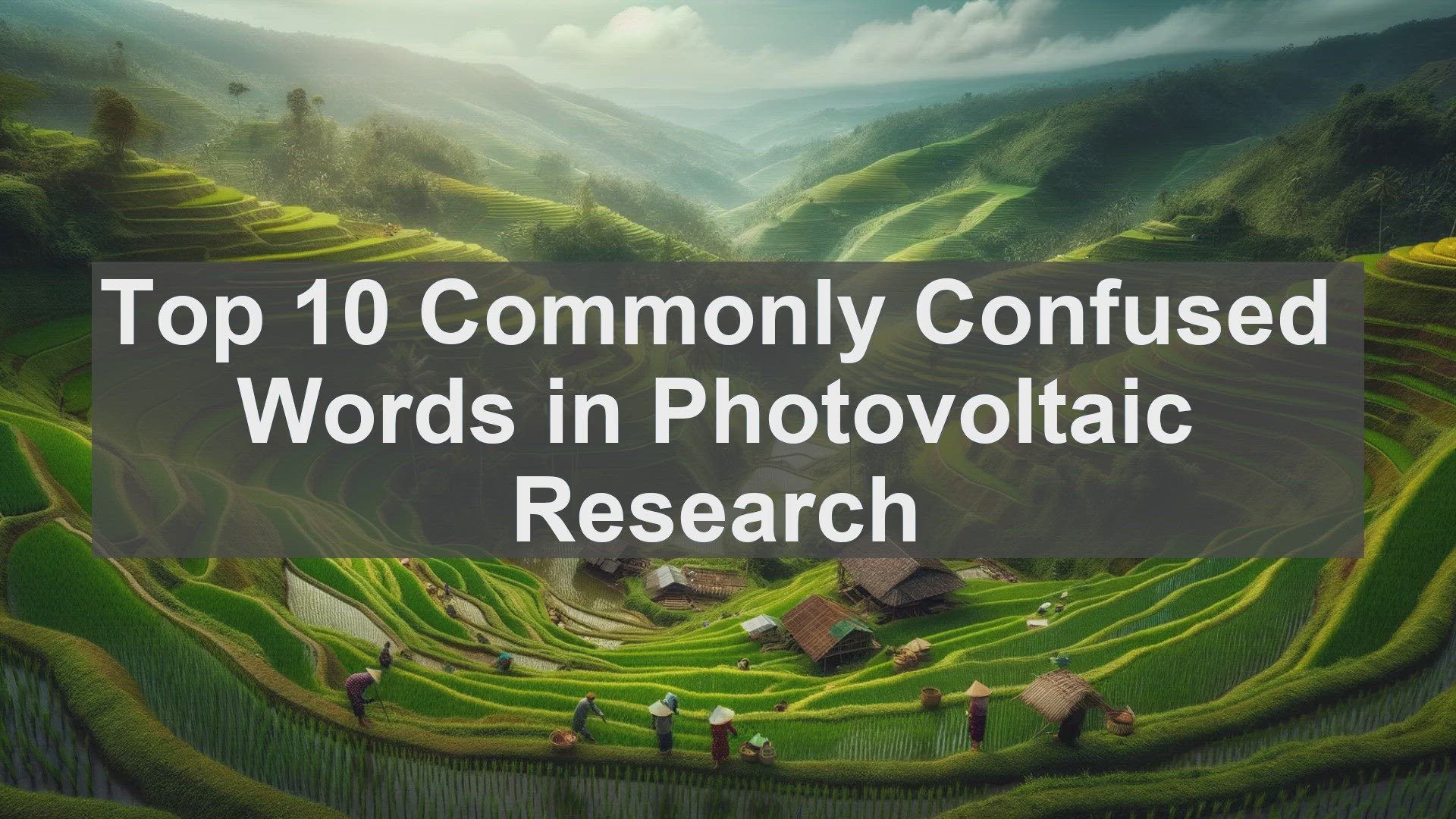 'Video thumbnail for Top 10 Commonly Confused Words in Photovoltaic Research'