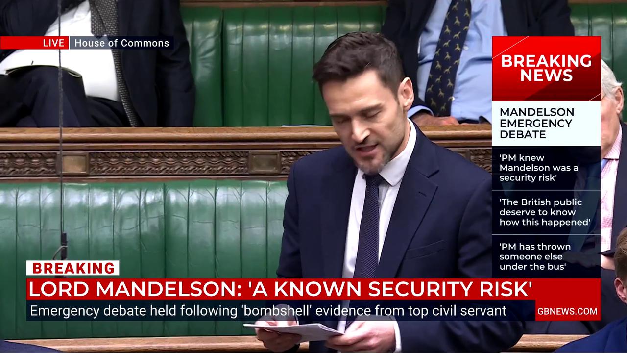 Video thumbnail for 'You can't handle the truth!' Tory MP delivers explosive verdict on Lord Mandelson scandal with Hollywood twist