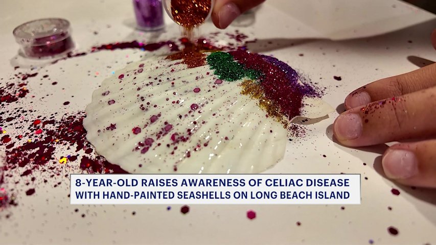 Video thumbnail for Stony Point 8-year-old raises celiac disease awareness with glitter-covered seashells