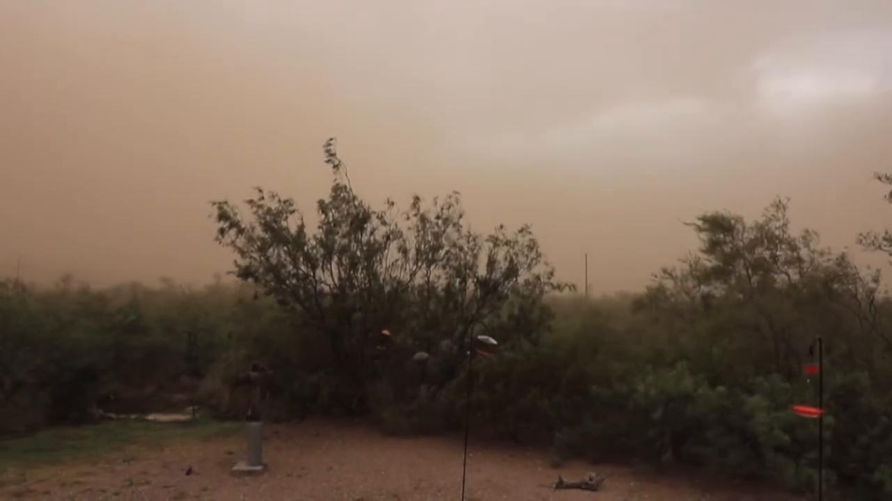 Video thumbnail for US: Dust Storm Rolls Through Southeast Arizona.