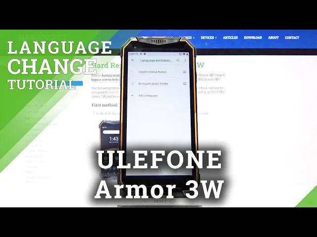 Video thumbnail for How to Change System Language in ULEFONE Armor 3W – Find Phone Dictionary