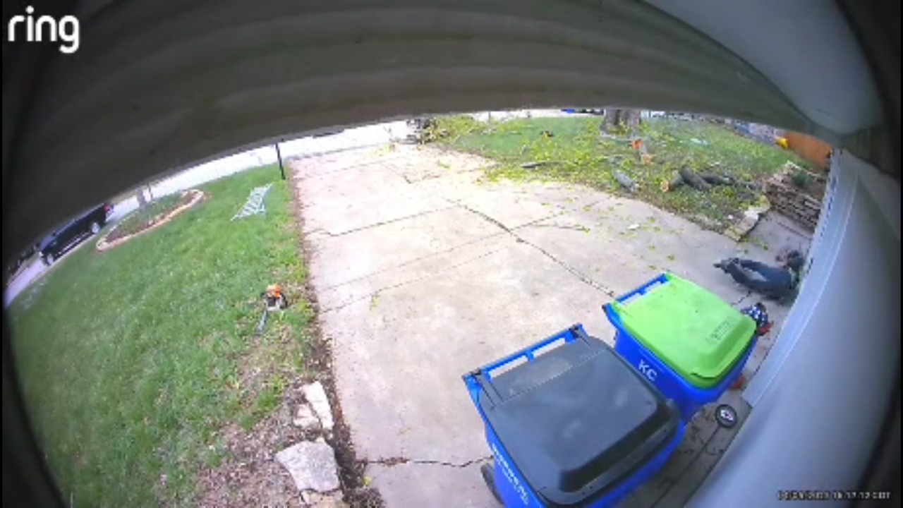 Video thumbnail for Surprise Fall Caught on Camera in Las Vegas Yard