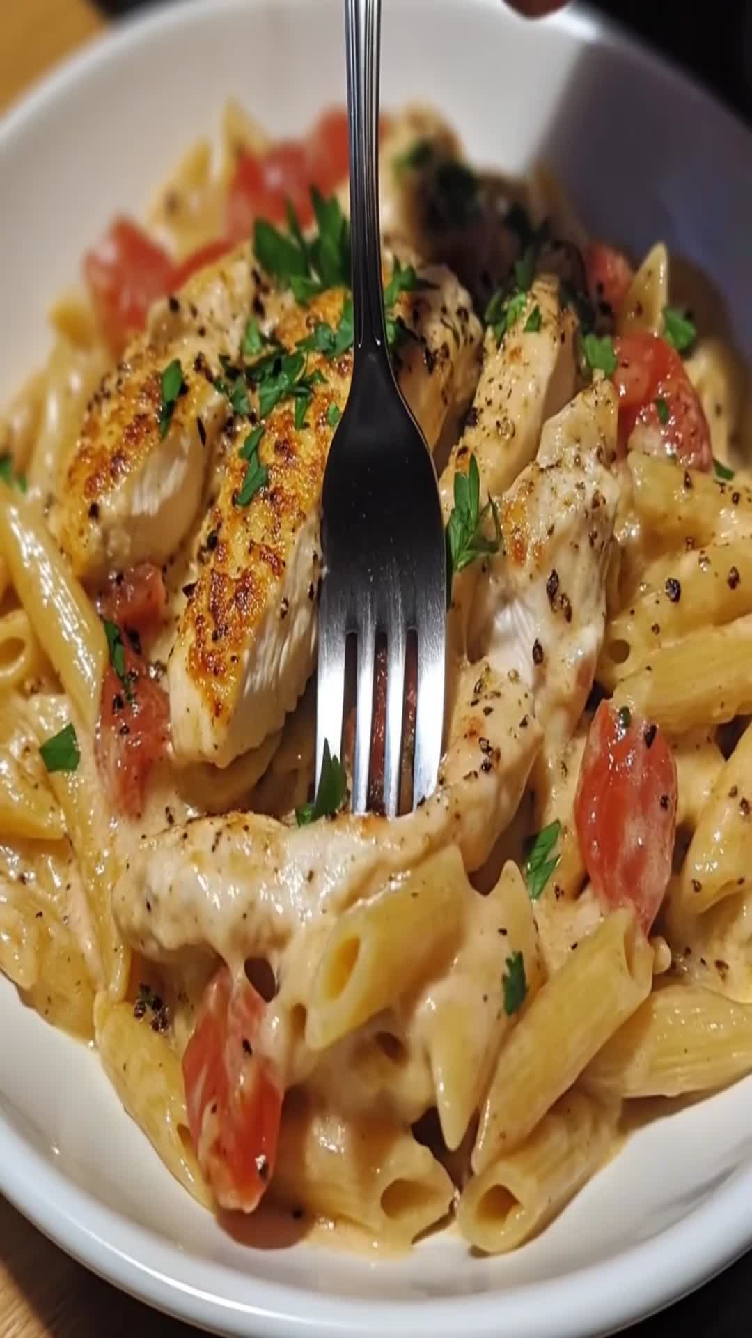 Video thumbnail for Slow Cooker Cheesy Chicken Penne