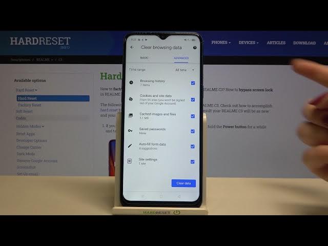 Video thumbnail for How to Clear Browser History in REALME C3 – Erase Cookies & Data